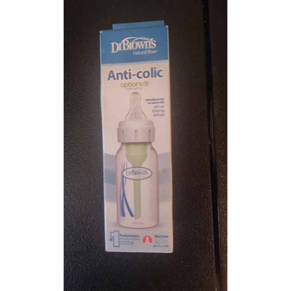 Dr. Browns Natural Flow Options+ Anti-Colic Baby Bottle 4oz 120ml Narrow Neck